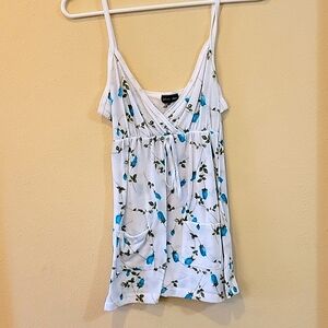 Flower summer strap blouse